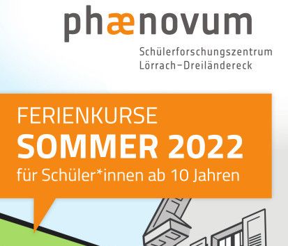 Ausschnitt eines Plakats: „Ferienkurse Sommer 2022 für Schüler*innen ab 10 Jahren“